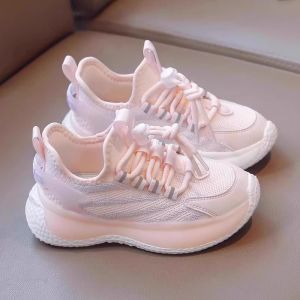 รองเท้าเด็กผ้าใบแบบถักสำหรับเด็กผู้หญิง รองเท้าวิ่งฤดูร้อน รองเท้ากีฬาแบบสวมสบาย รองเท้าเด็กผู้หญิง รองเท้าเด็ก รองเท้าเด็กผู้หญิง