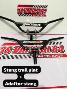STANG TRAIL MONSTER PLAT HITAM+ADAPTOR STANG..