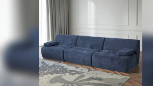 [PRE-ORDER] Large L-Shape Vacuum Sofa for Living Room Modular Compression Chair with Sponge for Gym Use