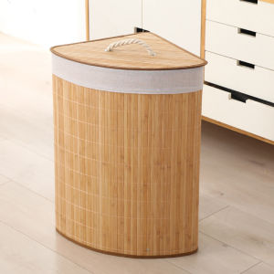 LIANGJUZHIGE | Dust-proof Foldable Bamboo Laundry Basket