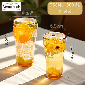 Vermandois Food Grade High Borosilicate Glass Cup for Home Use Heat Resistant Transparent Coffee Brewing Fruit Cup