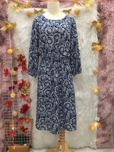 Đầm Xoè Eo Bo Chun Tầng 2 hand- Size L XL nhỏ