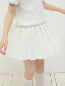 LOVESASAKIDS | Coconut Milk Cream White Ruffled Cotton Skirt