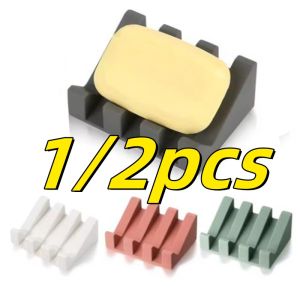 1/2/4PCS Bathroom Silicone Soap Dish Shower Portable Soap Holder Keeping Soap Dry Easy Clean Sponge Tray Kitchen Accessories