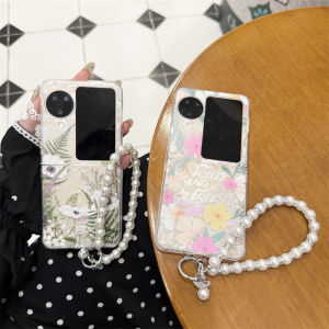 Oppo Find N3 Flip Green Grass Flower Shell Pattern Creative Protective Case Womens Style Foldable Screen Phone Cover