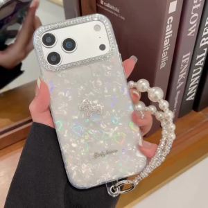 Luxury Glitter Rhinestone Camera Border Laser Love Heart Pattern Case For Samsung Galaxy S26 S25 S24 Ultra Plus S25 Edge Cover