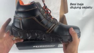 FREE KAUS KAKI Sepatu Sefty Pria Tali Sepatu Safety Lapangan Ujung Besi Sefty Sevenpoint Terbaru