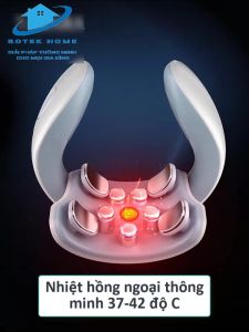 Máy massage cổ vai gáy JT88 SCHLAUER có REMOTE từ xa rung động cao cấp có chườm nóng 42 độ C