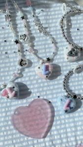 ★ angel meals necklace*เลือกตัวอักษรเองได้* ★(กำไล พวงกุญแจ สร้อยลูกปัด สร้อยดินปั้น จี้ดินปั้น)