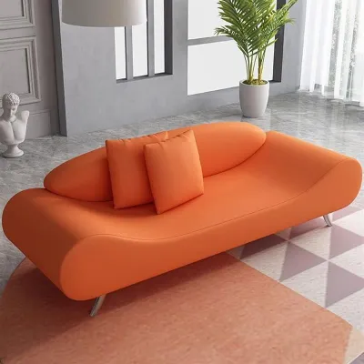 AYIJIE | Luxurious Small Creative Arc Sofa Double Seater Fabric