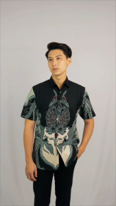 KEMEJA KANTOR BATIK PRIA HALUS LENGAN PENDEK TERBARU FASHION PRIA BAJU COWO MATARAM Waringin HBMJ 080824