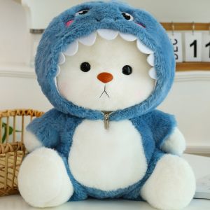 Quần Áo Có Thể Tháo Rời Búp Bê Gấu Đồ Chơi Sang Trọng Gối Ngủ Cho Bé Gái Dễ Thương Gấu Bông Thú Nhồi Bông Mềm Pp Cotton Vải Bông Quà Tặng Đầy Đủ