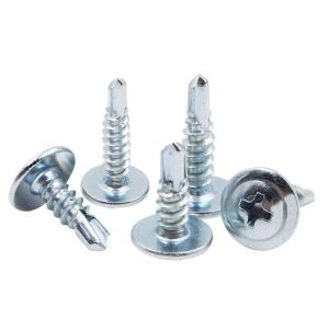 JISHUO | Large Flat Head Cross Drilling Screw with Washer Self-Drilling Screw 4.2*13mm