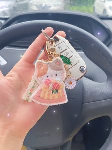 DIY Kit Embroidery Pendant Keychain Kerajinan Tangan Gantungan Kunci Bordir