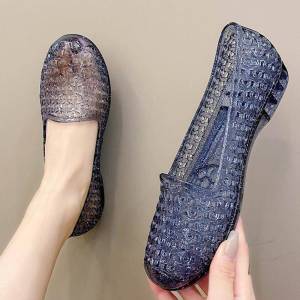 PH | Comfortable Slip-resistant Transparent Jelly Hollow Sandals