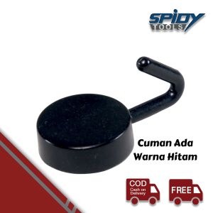 Spidy Gantungan Baju Bulat Hitam Serba Guna 5x28cm Stiker Tempel Dinding Kamar Mandi Dapur Toko Wall Hook