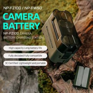 TILTA 2400mAh NP-FZ100 Camera Battery Charger Case Set 4 Channel NP-W235 / DMW-BLK22 / EN-EL15 / LP-E6 Camera Battery Charger for Sony FX3 A6600 A6700 A7R4 A7C zve10 a7m4 ZV-E1