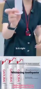 【Fresh breath】 Probiotic Toothpaste Whitening Toothpaste 120g Reduces stains Reduces plaque Cleans between teeth Protects gums Freshens mouth Whitens teeth Probiotic Whiten Toothpaste Probiotic Stain Removing Toothpaste Freshen Breath Toothpaste