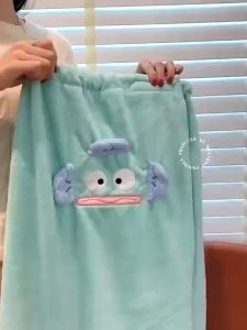 Set 3 Món Khăn Choàng Tắm Hình Thú Cute – Khăn Quấn Người Mũ Trùm Tóc Băng Đô – Vải Mềm Thấm Hút