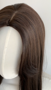 50cm Straight Full Wig for Women with Middle Part and Adjustable Rose Net Cap Black Brown Blonde