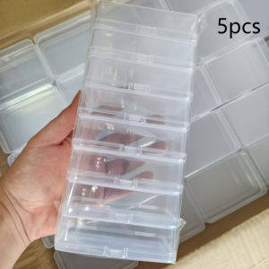 5/8 Cái Hộp Bảo Quản Thẻ Trong Suốt Chống Bụi Nắp Để Bàn Tổ Chức Cho Thẻ Ảnh Đồng Tiền Phụ Kiện Nhỏ Nhựa Đựng Thẻ