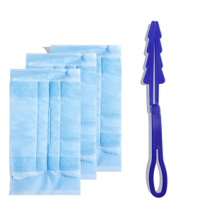 Disposable Electrostatic Dust Duster Blue Fluffy Fiber Brush Head Compatible Feather Duster Household Desk Cleaning Tool