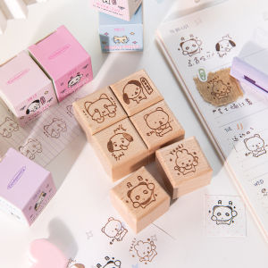 Cute Animal Design Wooden Stamp For DIY Scrapbook