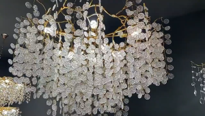 Lampu Kristal Gantung Hias Mewah Dekoratif 100/60cm Panjang 3 Warna Lampu Bohlam Termasuk G9 Ruang Tamu Ruang Makan Kamar Tidur cbl