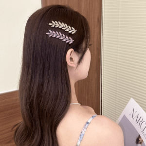 【♡Lovely girls house♡】8Pcs กิ๊ฟติดผมกิ๊บติดผมรูปใบไม้พลอยเทียม Ins สำหรับผู้หญิงหญิงสาวหวานสไตล์เกาหลีคลิปหน้าม้าเครื่องประดับผมแฟชั่น