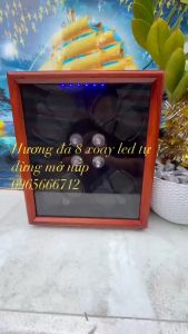 [ BH 2 năm ]Tủ Xoay Đồng Hồ Cơ 8 Ngăn Vỏ Gỗ Lót Nỉ Nhung Hộp xoay tích cót lắc