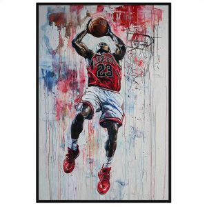 Tranh thể thao bóng rổ. Tranh treo tường dán tường sơn dầu canvas tranh trí. CGI-1511
