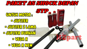 PAKET LENGKAP AS SHOCK DEPAN KODE-5TP ASLI ORIGINAL YAMAHA(2AS+1SET SEAL+2PCS PER+1SET OLI) ORI 100%