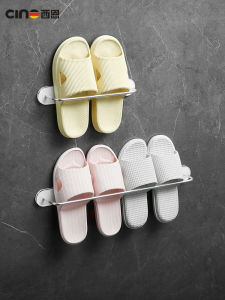 Bathroom Slipper Rack Wall Mounted No Drilling Toilet Shoe Drain Storage Shelf Bathroom Organizer Cino Brand GJ301 Model