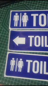 STIKER PETUNJUK TEMPAT TOILET UNTUK KANTOR/USAHA