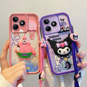 Soft Casing Honor 400 Lite Cute Colour Graffiti 3D Cartoon Phone Case with Dolls Lanyard Lens Protection Silicone Back Cover 2025