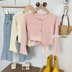 Girls' Thin Autumn Knitwear: Korean Style Open Cardigan