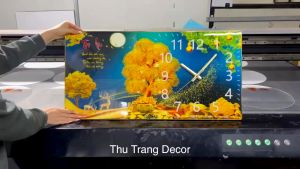 Đồng Hồ Tráng Gương Treo Tường CHỮ TÂM/CHỮ THƯ PHÁP In UV 5D Cao Cấp