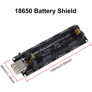 18650 Battery Holder with Single Compartment Support USB 5V/2A 3V/1A V3 Battery Shield Battery Charging Module for Raspberry Pi