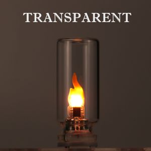 USB LED Flame Type Night Light Frosted Clear Glass Flickering Dynamic Flame Light Flash Mood Lighting for Car Interior Home Lamp