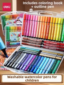 deli | Washable Non-toxic Drawing Pen Set for Children