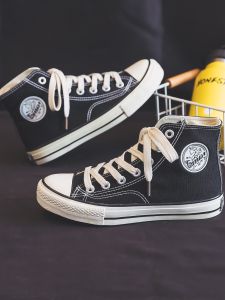 High Top Canvas Shoes for Men Retro Versatile Couple Trendy Spring Mountain Style High Top Board Shoes Casual Wear Resistant Rubber Sole