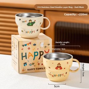 TREEJACK | Durable 304 Stainless Steel Childrens Straw Sippy Cup