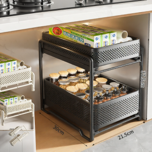 B&W | Pull-out Narrow Gap Spice Storage Rack