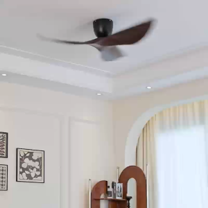 38 52 Inch Ceiling Fan 3 Blades Vintage Industrial ABS Ventilator No Light Remote Control for Home Office Coffee Shop Decoration