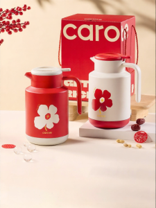 CAROTE | Wedding Dowry Red Large Capacity Glass Lined Hot Water Bottles