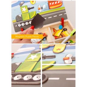 Magnetic Wooden Toy Puzzle Magnet Dressing Clothes Changing Kids Whiteboard Early Learning Magnet Toy