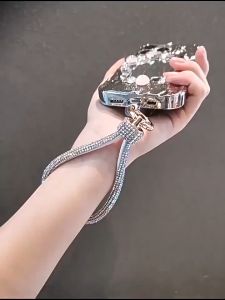 Diamond Portable Wrist Bracelet Glitter Lanyard Strap String For Mobile Phone strap lanyard holder strap diamond design plain