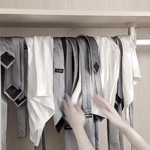 Adjustable Tie Storage Rack 360 Degree Rotating Household Tie Shelf Belt Scarf Neckties Hanger Holder