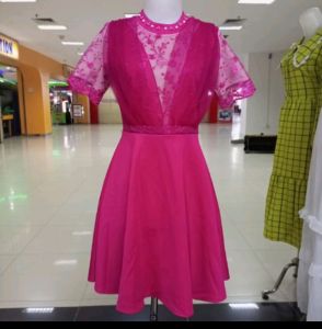 g1013 t63 DRESS ANAK TANGGUNG REMAJA SD SMP BAHAN SCUBA TEBAL MIX BROKAT TILE GLITER WARNA MARON KUNING HIJAU MINT PINK FANTA KREM LULUT/ARMY LD 80-90 PANJANG 88-90 KIRA KIRA UNTUK UMUR 8-12 TAHUN BAJU PESTA BAJU NATAL IMLEK BAJU ANAK TANGGUNG REMAJA