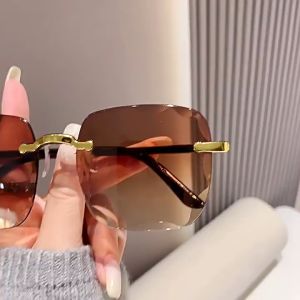 SUNYMALL Quảng Trường Kính Râm Không đóng Khung Anti-UN Kính Râm Cô Chụp đường Phố Hiển Thị Kính Sự Bức Xạ Goggle